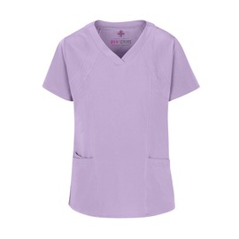 M&M SCRUBS Womens' Cool 4-Way Stretch Jogger Scrub Set (Lavender, Small-Petite)