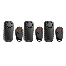 GREENCYCLE Alarm with Remote, Anti Theft Alarm, Vibration Alarm Sensor, 113dB Wireless Waterproof Motion Sensor Alarm,Adjustable Sensitivity,for Bicycle, Motorcycle, Trailer, Scooter(3pk)