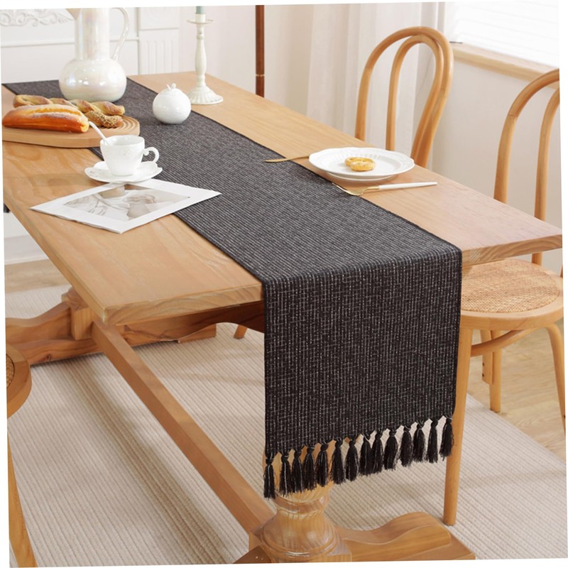 Black Table Runners 13 x 120 Inches Long Rustic Table