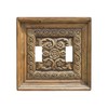 Moslion Brown Wood Pattern 2-Gang Toggle Wall Plate Wooden Door