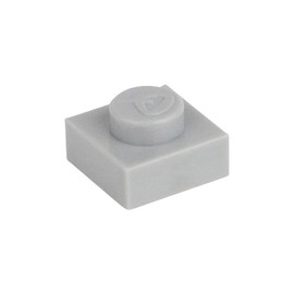 CMC imports 100 Mosaic Tile Building Blocks 1 x 1 Nubs Compatible 34 Different Colours Tiles Clamping Blocks (411 - Light - Grey)