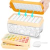 Ice Cube Tray with Lid and Bin, 64 pcs Ice