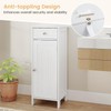 GLACER Floor Storage Cabinet, Multifunctional Bathroom Storage Cabinet with 2
