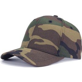 Laquest Cotton Simple Baseball Cap, Regular Size/Large Size (Up to 25.6 inches (65 cm), Slightly Thin Cotton, Men's/Women's, camouflage