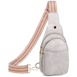 QOECI Small Sling Bag for Women Multi-Pocket Faux Leather Crossbody Bags for Women Trendy Fanny Packs for Women Cross Body Purses Travel Chest Bag Shoulder Bag