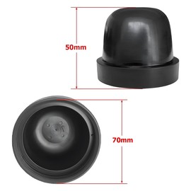 JNNJ Pack of 2 Car Headlight Seal Covers, Rubber Seal, Dustproof Covers for LED Headlights, Truck Headlights, Rubber Cap Cover (70 x 50 mm)