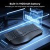 MOKURU Wireless Ergonomic Keyboard, Split Keyboard with Wrist Rest, Full