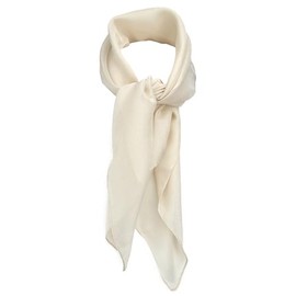 TigerTie Fine Women's Chiffon Velour Scarf in Plain Colour 58 cm x 58 cm - beige