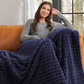 Northwest Ultra Soft Velvet Throw Blanket Patriot Blue, 60 x 70 Inches