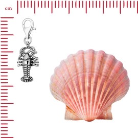 Quiges Silver-Plated Animal Charm Pendants with Lobster Clasps for Bracelets, Silver Plated, 141