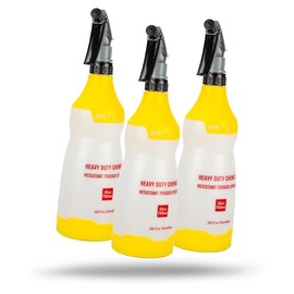 Maxshine Heavy Duty Spray Bottle – 25oz Chemical-Resistant Detailing Sprayer with Adjustable Nozzle & Ergonomic Trigger for Car Cleaning, Garage, Home (Yellow [Set of 3])