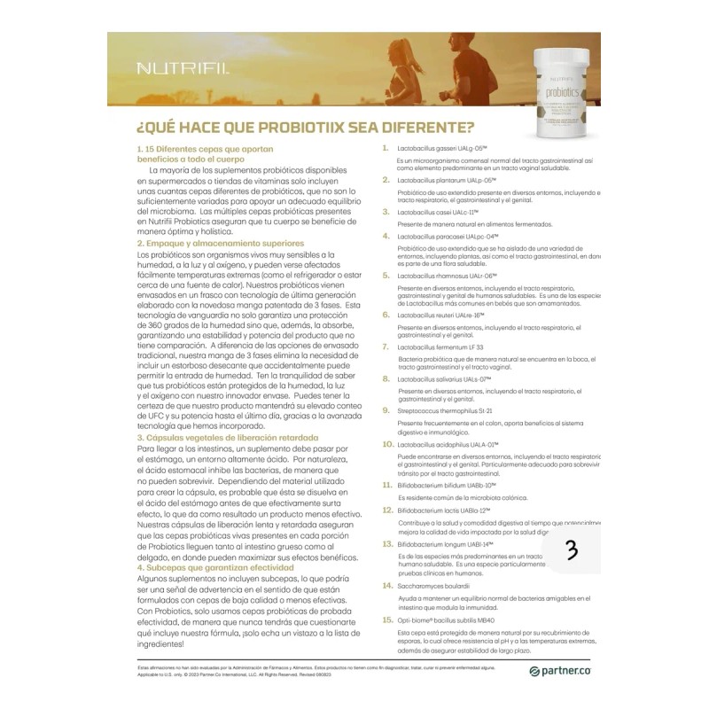 Pastillas Probioticos Nutrifii Ariix 28 Unidades