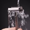 WEISHI Safety Razor Double Edge Nostalgic Long Handle Butterfly Open
