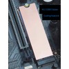 Easycargo ノートパソコン M.2 ヒートシンクキット スリム銅ヒートシンク+ サーマルパッド 1mm 0.5mm ノートパソコン冷却 M2