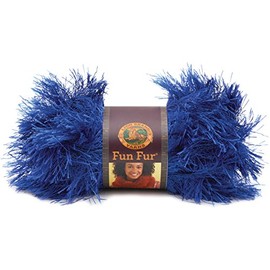 Lion Brand Yarn 320-109 Fun Fur Yarn, Sapphire