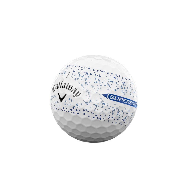 Callaway Golf Supersoft Golf Ball 2025, Blue Splatter