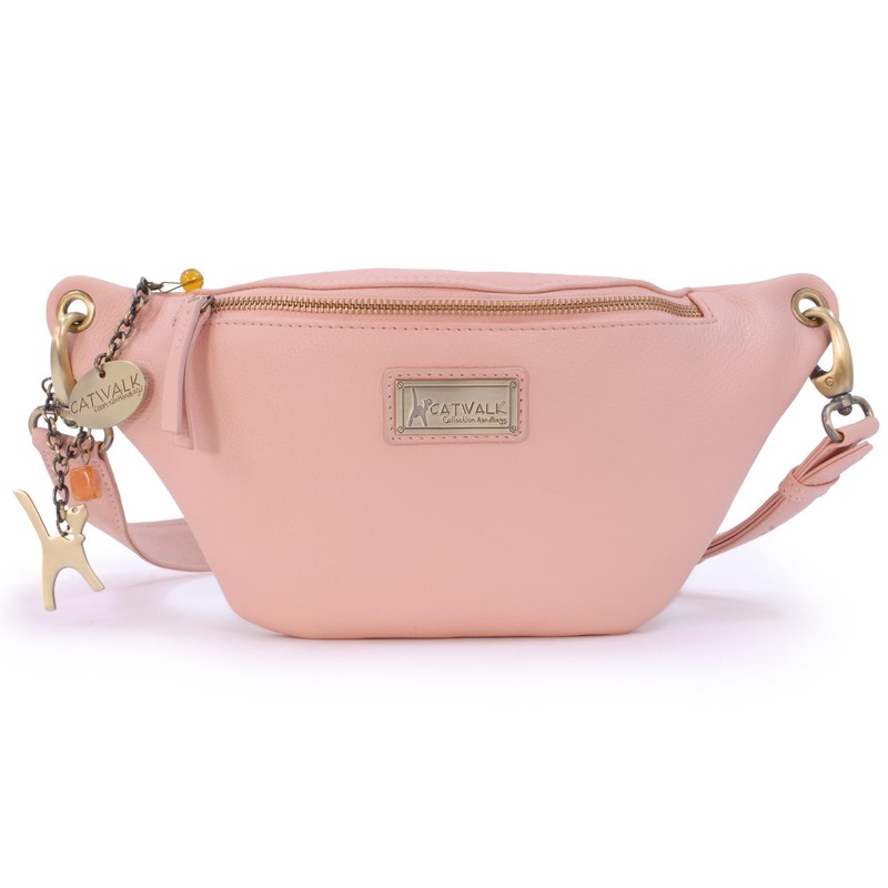 Catwalk Collection Handbags - Luxury Leather Belt Bag - Festival