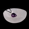 Wish Well Selenite Bowl with Amethyst Necklace – 4" Selenite