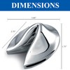 Natico Originals Non-Tarnishing Silver Fortune Cookie Paperweight, Desktop Gift, Resturant