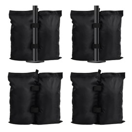Pinsheng Pack of 4 Gazebo Sandbags, Industrial Quality High Performance Double Stitched Sand Bag Oxford Thick Sandbag Weighted for Gazebo Parasol Trampoline Outdoor