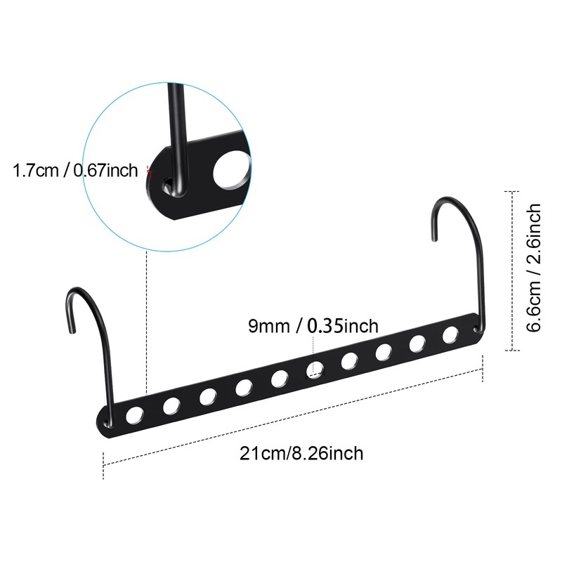 Pack of 10 Metal Magic Clothes Hangers Organiser Space-Saving Wardrobe