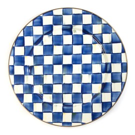 MACKENZIE-CHILDS Royal Check Serving Platter, Large 16-Inch Enamel Serving Dish