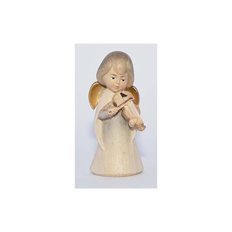 Wooden Angel Maple Painted Approx. 5 cm with Violin