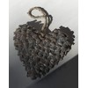 Pinecone Ornament for Christmas Tree, Real Pinecone Heart Ornament with
