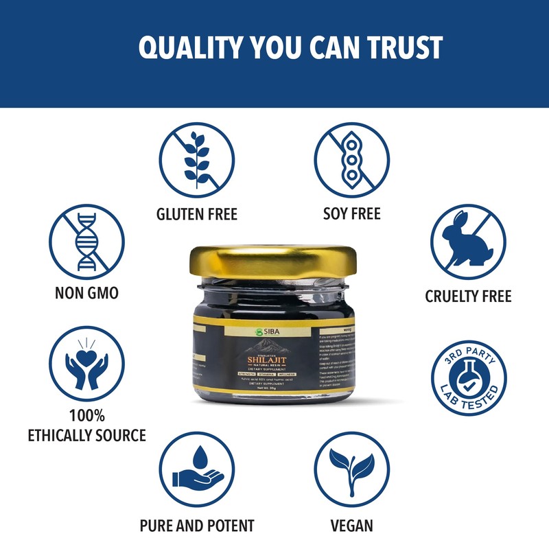 Siba Pure Himalayan Shilajit Resin for Men & Women -