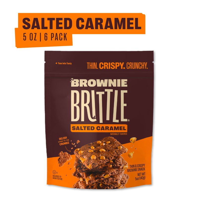 Brownie Brittle – Salted Caramel Thin and Crispy Sweet Snacks