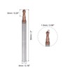 sourcing map Ball Nose End Mill 1.5mm Tip Radius Solid
