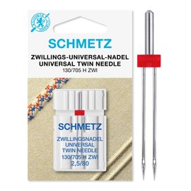 Twin Sewing Machine Needle by Schmetz - Size: 2.5/80