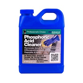 Miracle Sealants Phosphoric Acidic Cleaner for Tile, Stone, Pavers & Masonry, Grout Haze, Rust Stain & Efflorescence Remover, Quart
