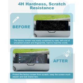 CDEFG 2Pcs for 2025 2026 Mazda CX-70 12.3” Screen Protector for 2024 2025 2026 Mazda CX-90 Accessories Screen Protector Center Touch Screen Guard (w/Button Hole)