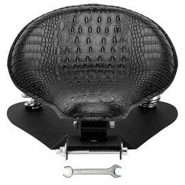 VG MOTO Motorcycle Drive Seat Bobber Solo Seat with Spring Base Mounting Bracket Kit Replacement for Harley Davidson Sportster XL 883 1200 (Black-Gourd Crocodile)