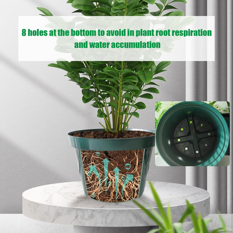 RooTrimmer 8 inches Nursery Pot Plant Grow Sturdy Flower pots