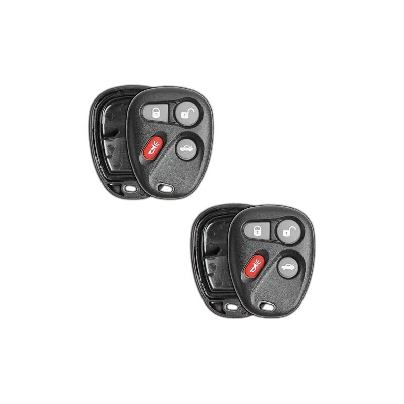 KeylessOption Replacement 4 Button Keyless Entry Remote Key Fob Shell