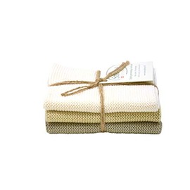 Solwang Set of 3 Knitted Wipes Light Khaki