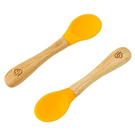 bamboo bamboo ® Baby Feeding Spoons with Soft Curved Silicone Tips for Toddlers and Infants