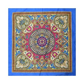 Basic Sense Multifunctional Paisley Cotton Bandana for Men Women | Headwear Scarf Handkerchief, Blue