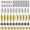 Fishing Spinner Blades Split Rings Kit, 100 Pieces Colorado Willow