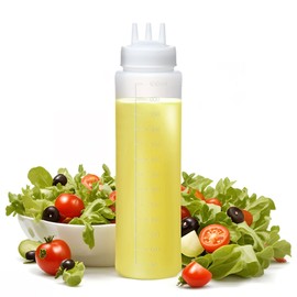 Lumirio 4PCS Squeeze Bottle with 3-Hole Nozzle, 650ml/23oz Condiment Squeeze Bottle for Sauce Syrup Ketchup Dressing Oil Honey, Versatile Sauce Bottles