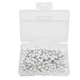 200 Pack Push Pins, Small Map Pins, Tacks Pins for Travel World Map, Cork Board, Bulletin Board, Wall (200, White)