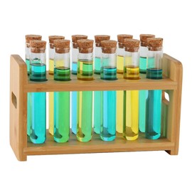 Lily's Home 20 Glass Test Tubes with Cork Stoppers for Scientific Experiments, Shot Glass in Parties, Home Decorations, Spices and Candy. 20x150mm 30ml