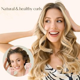 YANIBEST Rizador de Pelo Sin Calor para Rizos Nocturnos. Rizadores Que No Dañan El Cabello con Pinzas Y Coleteros para Todo Tipo de Cabello. Verde.