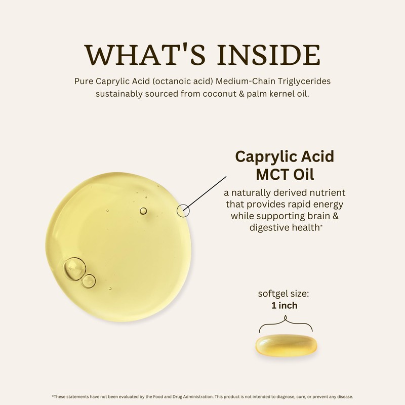 VTC VitaTradingCo. C8 MCT Oil Capsules | Naturally Derived Caprylic