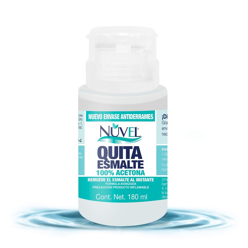Nuvel Quita Esmalte 100% Acetona, Ideal para Remover Esmalte en