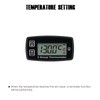 Taikemeti LCD Display Digital Engine Temperature Gauge Thermometer Waterproof Thermometer