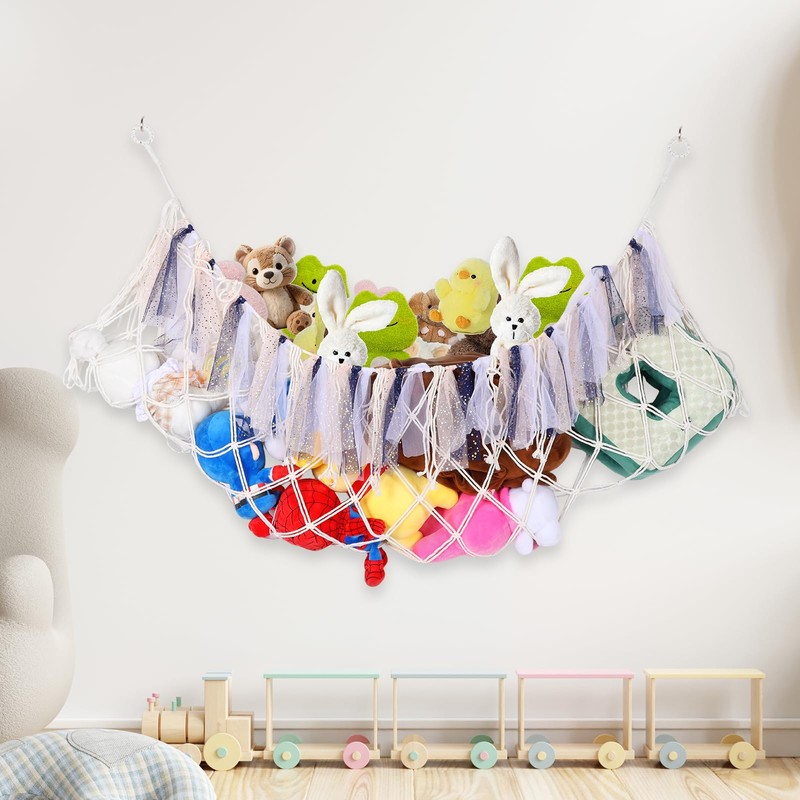 Teddy Hammock for Stuffed Animals, Flat Wall Hanging Cotton Toy