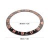 Watch Bezel Insert 38mm Black Base Rose Gold Digit Ceramic